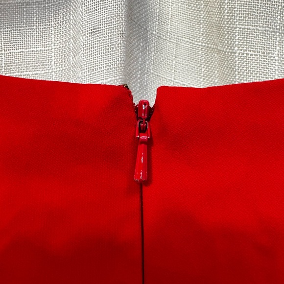 Badgley Mischka Red V Neck Gown Maxi Dress in Size 14 - Picture 12 of 12